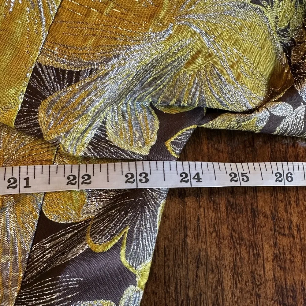 Tazzio | Bespoke Europa Gold Floral Prom/Wedding Tux Jacket, Slim Fit Size XL